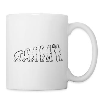 Schornsteinfeger Essenkehrer Evolution Kaminkehrer - Tasse - Weiß - Rechts