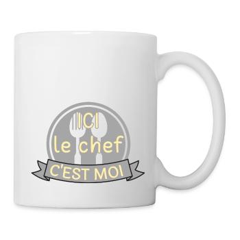 Ici le chef c'est moi - Mug blanc - blanc - Droite