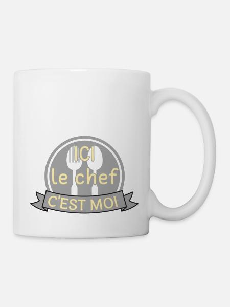 Ici le chef c'est moi - Mug blanc - blanc