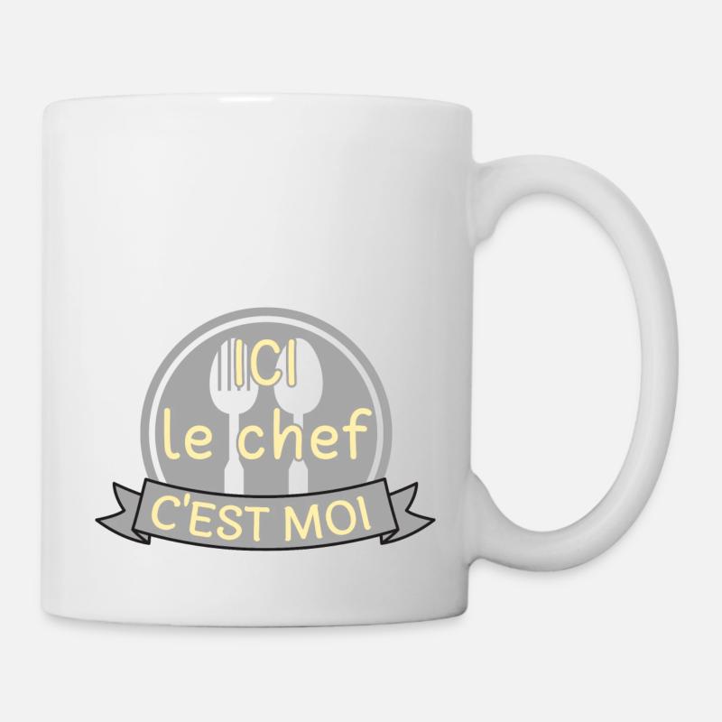 Ici le chef c'est moi - Mug blanc - blanc