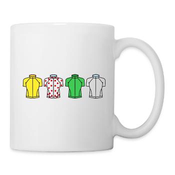 jersey leaders champion cycling bike - Mug - white - Right