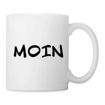 Moin Begrüßung Morgen - Tasse - Weiß - Rechts