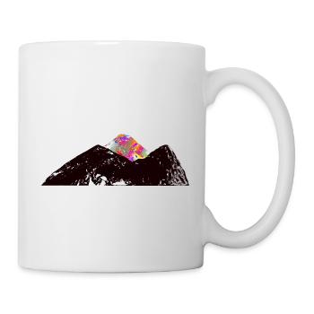Berg mit farbenfrohem Gipfel - Tasse - Weiß - Rechts