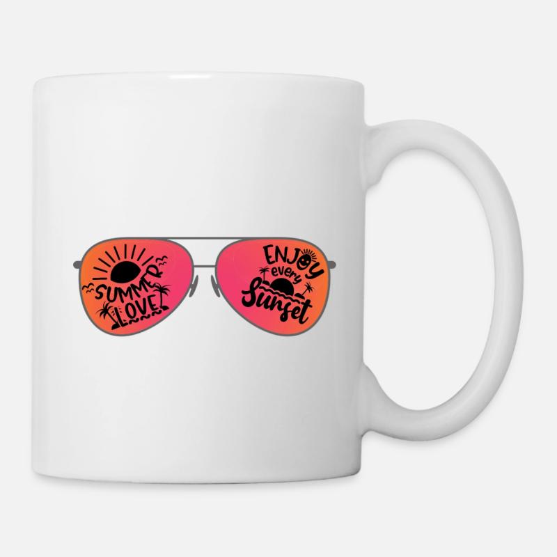 Lunettes de soleil Summer Sunset - Mug blanc - blanc