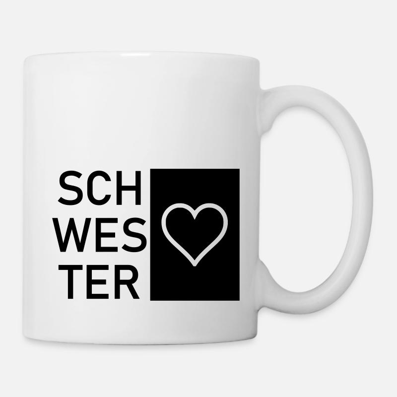 Schwesterherz - Tasse - Weiß
