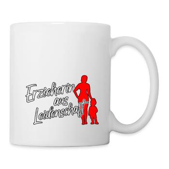 Erzieherin Kindergarten Kita Beruf Spruch - Tasse - Weiß - Rechts