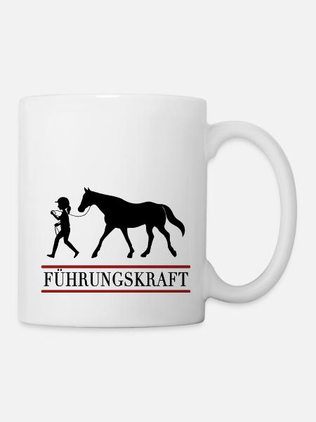 Führungskraft Pferd Reiterin Pferdesport - Tasse - Weiß