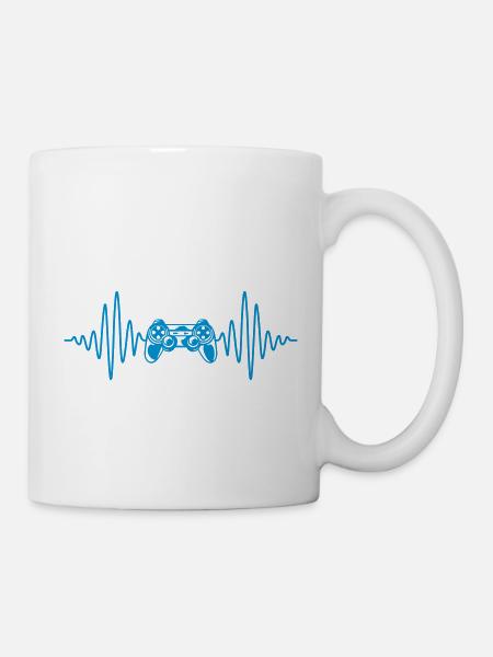 Frequenz Konsole Retro Controller - Tasse - Weiß