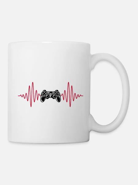 Puls Konsole Retro Controller - Tasse - Weiß