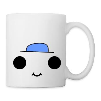 Cute face with a blue hat - Tasse - Weiß - Rechts