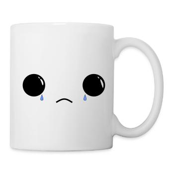 Cute sad face - Tasse - Weiß - Rechts