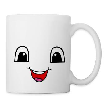 Cute face with a happy smile - Mug - white - Right