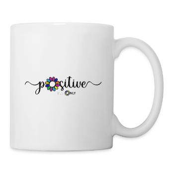 Positive vibes only - Mug blanc - blanc - Droite