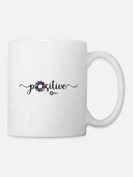 Nur positive Vibes - Tasse - Weiß