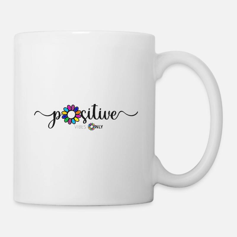 Nur positive Vibes - Tasse - Weiß