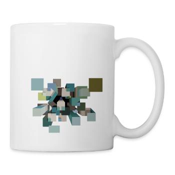 Cubes psychédéliques - Mug blanc - blanc - Droite