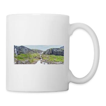 Trollstigen, Tverelva Landschaft Stigfossen Norwegen - Tasse - Weiß - Rechts
