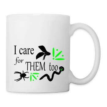 i care for them too - Tasse - Weiß - Rechts