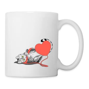 Amour de chat - Mug blanc - blanc - Droite
