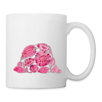 Pink Bucket Hat. Petrykivka Painting. UA ART. - Mug - white - Right
