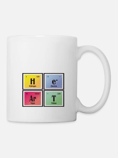Herz | Periodensystem der Elemente - Tasse - Weiß