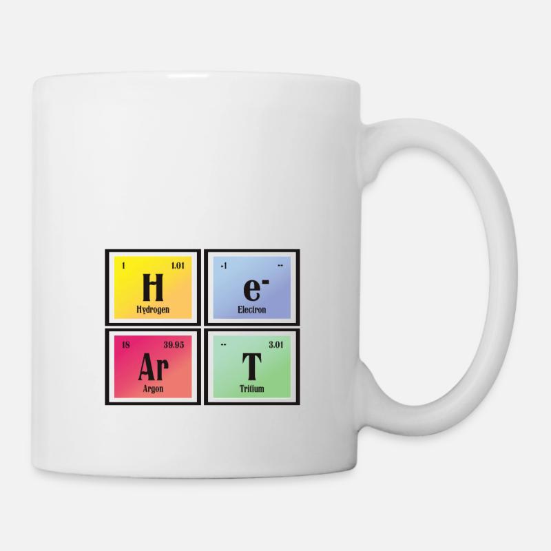 Herz | Periodensystem der Elemente - Tasse - Weiß