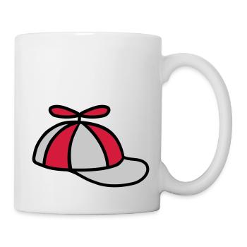 Propellermütze Windrad Hut Design - Tasse - Weiß - Rechts
