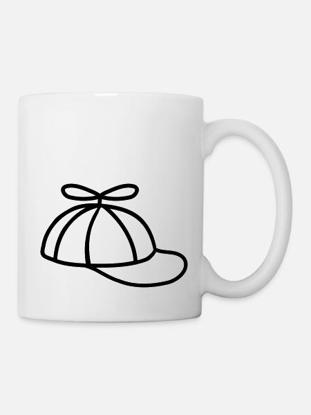 Coole Propellermütze Windrad Hut - Tasse - Weiß