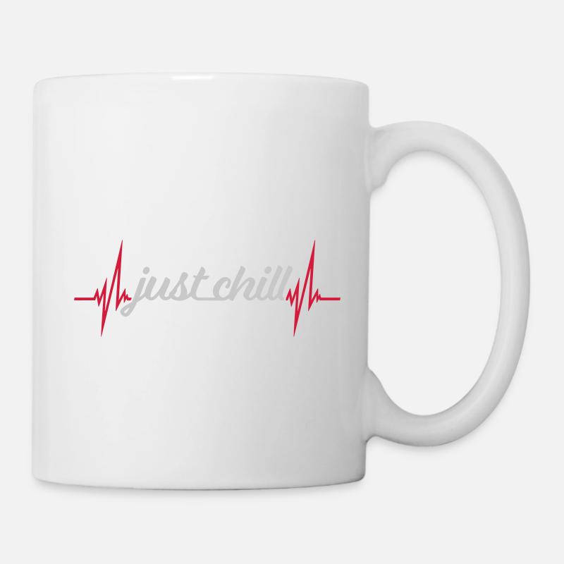Just Chill Puls Herzschlag - Tasse - Weiß