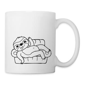 Détendez votre paresseux de canapé à la maison - Mug blanc - blanc - Droite