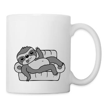 Canapé paresseux frissonne à la maison - Mug blanc - blanc - Droite