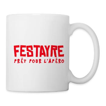 Feria festayre prêt pour l'apéro - Mug blanc - blanc - Droite