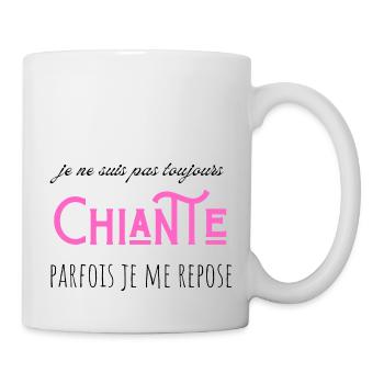 je suis pas toujours chiante parfois je me repose - Mug blanc - blanc - Droite