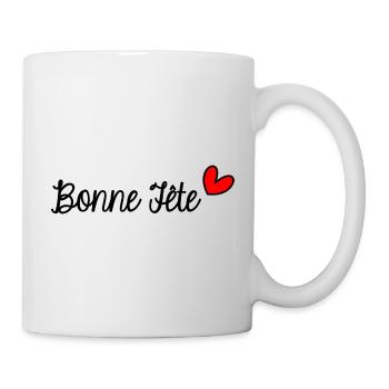 BONNE FÊTE. FÊTE DES MÈRES. FÊTE DES PÈRES. FÊTE - Mug blanc - blanc - Droite