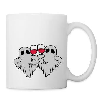 2 wine-drinking spirits - Mug - white - Right
