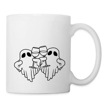 2 wine-drinking spirits - Mug - white - Right