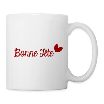 BONNE FÊTE. FÊTE DES MÈRES. FÊTE DES PÈRES. FÊTE - Mug blanc - blanc - Droite