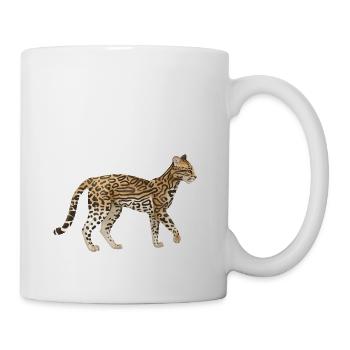 Ocelot - Cat - Cat Family - Savannah - Africa - Mug - white - Right