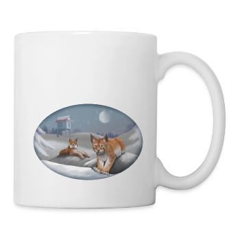 Lynx and Snow - Cat - Pet Animals - Mug - white - Right