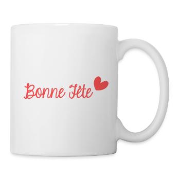 BONNE FÊTE. FÊTE DES MÈRES. FÊTE DES PÈRES. FÊTE - Mug blanc - blanc - Droite