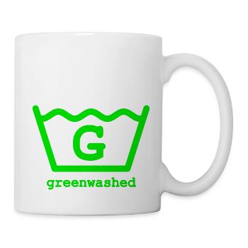 greenwashed symbol and text - Tasse - Weiß - Rechts