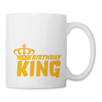 Joyeux anniversaire King Logo - Mug blanc - blanc - Droite