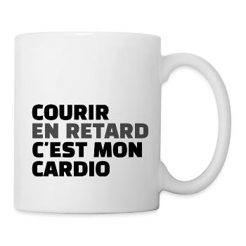 courir en retard - Mug blanc - blanc - Droite