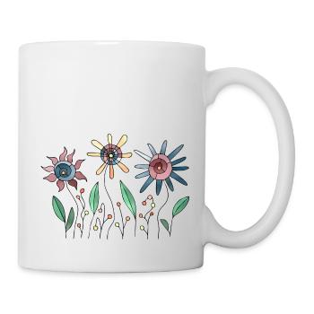 Fleur - Mug blanc - blanc - Droite