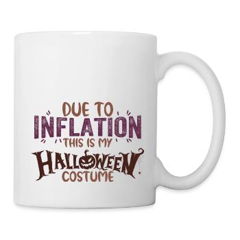 En raison de l’inflation C’est mon costume d’Halloween - Mug blanc - blanc - Droite