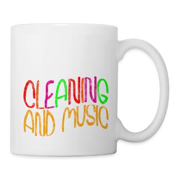 Nettoyage et musique 2 - Mug blanc - blanc - Droite