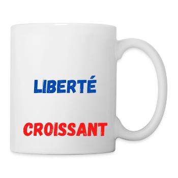Liberté égalité Croissant - Mug blanc - blanc - Droite
