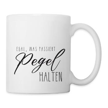 Quoi qu’il arrive Gardez les niveaux noirs - Mug blanc - blanc - Droite