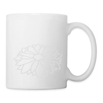 Kontur Hübsche Blume Design - Tasse - Weiß - Rechts
