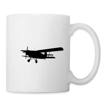 Doppeldecker Flugzeug - Tasse - Weiß - Rechts